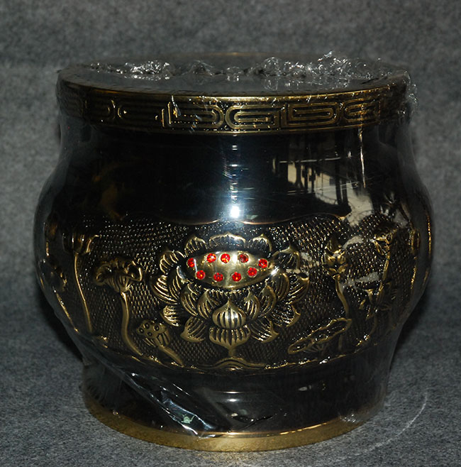 TFD-438  กระถางดอกบัวสูง(รมควัน)5.5นิ้ว